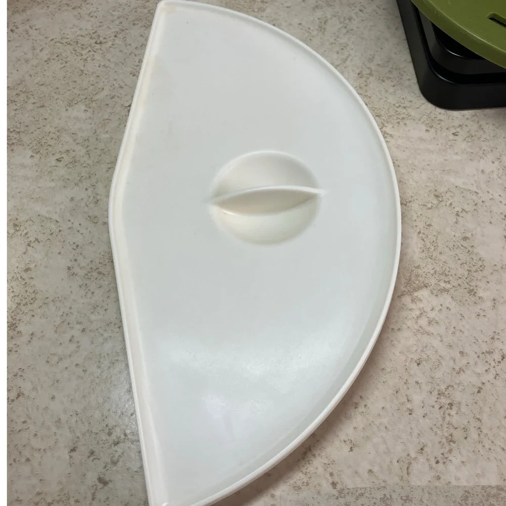 Rubbermaid Carousel Server Vintage Avocado Green Mod Flower Lazy Susan Kitchen